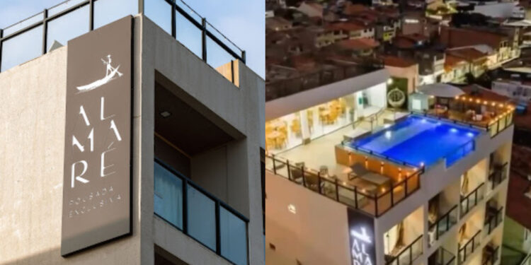 A piscina “fatal” da pousada fica na cobertura