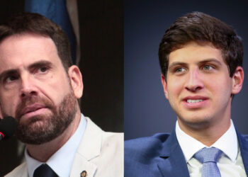 Vereador Eduardo Moura (novo) e prefeito João Campos (PSB)