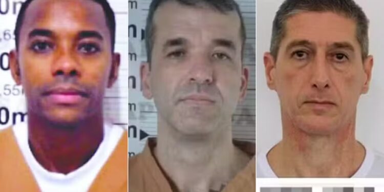 Da esquerda para direita: Robinho, Thiago Brennand e Ronnie Lessa