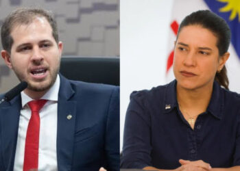 Deputado Federal Pedro Campos (PSB) e Governadora Raquel Lyra (PSD) (esq. p/ dir.)