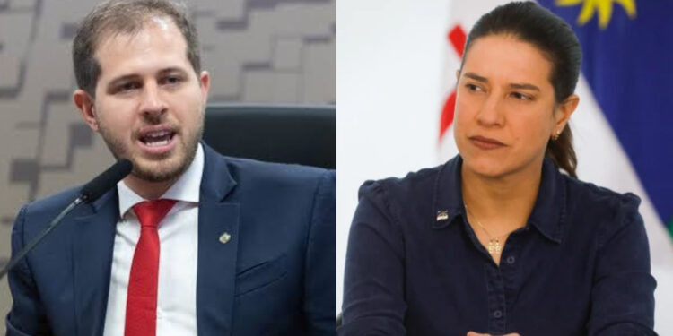 Deputado Federal Pedro Campos (PSB) e Governadora Raquel Lyra (PSD) (esq. p/ dir.)