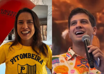 Governadora Raquel Lyra (PSD) e o prefeito João Campos (PSB) (esq. p/ dir.)