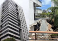 Parte de marquise de prédio cai no bairro do Espinheiro