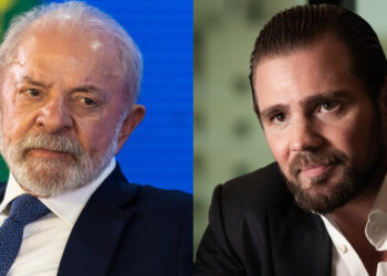 Presidente Lula (PT) e Daniel Vorcaro (esq. p/ dir.)