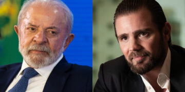 Presidente Lula (PT) e Daniel Vorcaro (esq. p/ dir.)