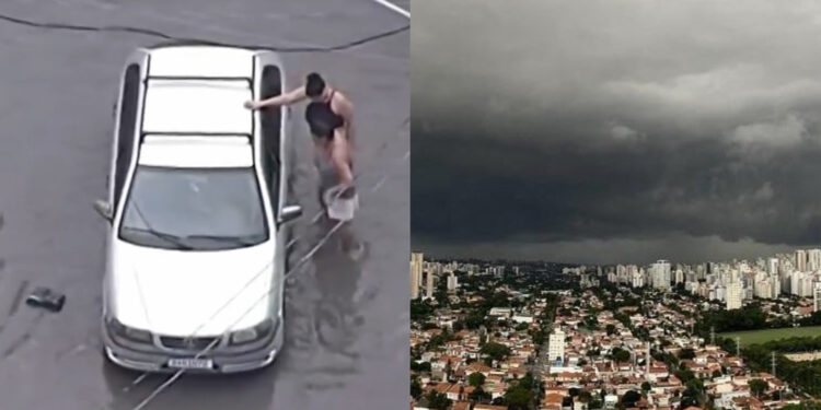 O temporal aconteceu na Zona Leste de São Paulo