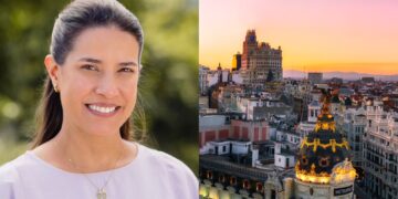 A governadora descansou, ao lado dos filhos, na capital da Espanha