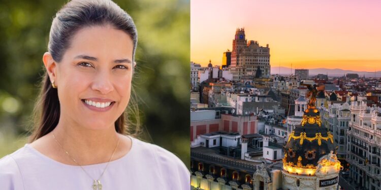 A governadora descansou, ao lado dos filhos, na capital da Espanha