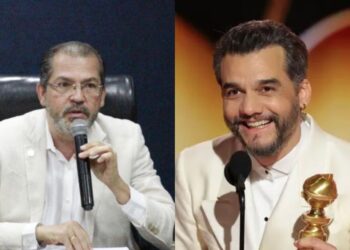 O vereador Carlos Muniz (PSB) e o Ator Wagner Moura