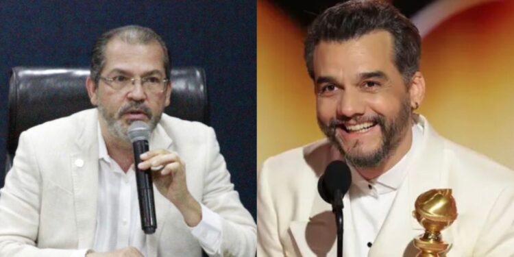 O vereador Carlos Muniz (PSB) e o Ator Wagner Moura