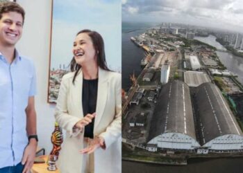 O prefeito João Campos (PSB) e a presidente da OAB-PE, Ingrid Zanella