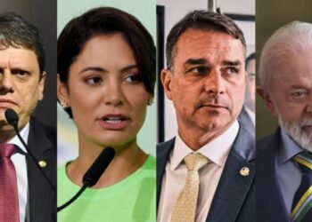 Tarcísio de Freitas, Michelle Bolsonaro, Flávio Bolsonaro e Lula