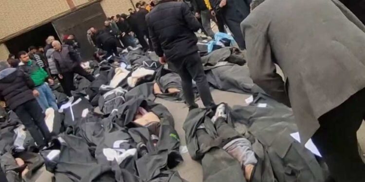 Vídeo mostra corpos amontoados em necrotério de Teerã