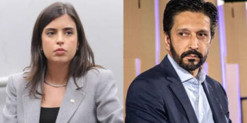 Tabata Amaral (PSB) foi adversária de Ricardo Nunes (MDB) na campanha municipal de 2024