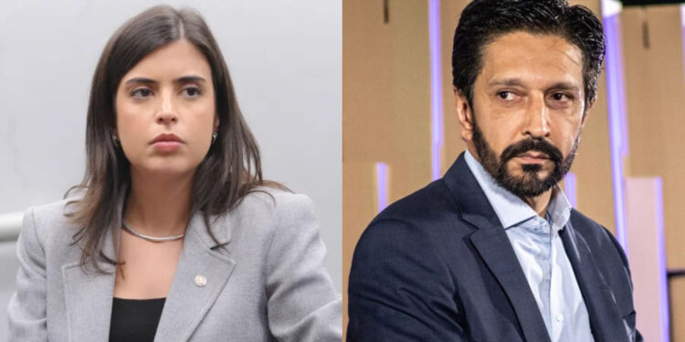 Tabata Amaral (PSB) foi adversária de Ricardo Nunes (MDB) na campanha municipal de 2024