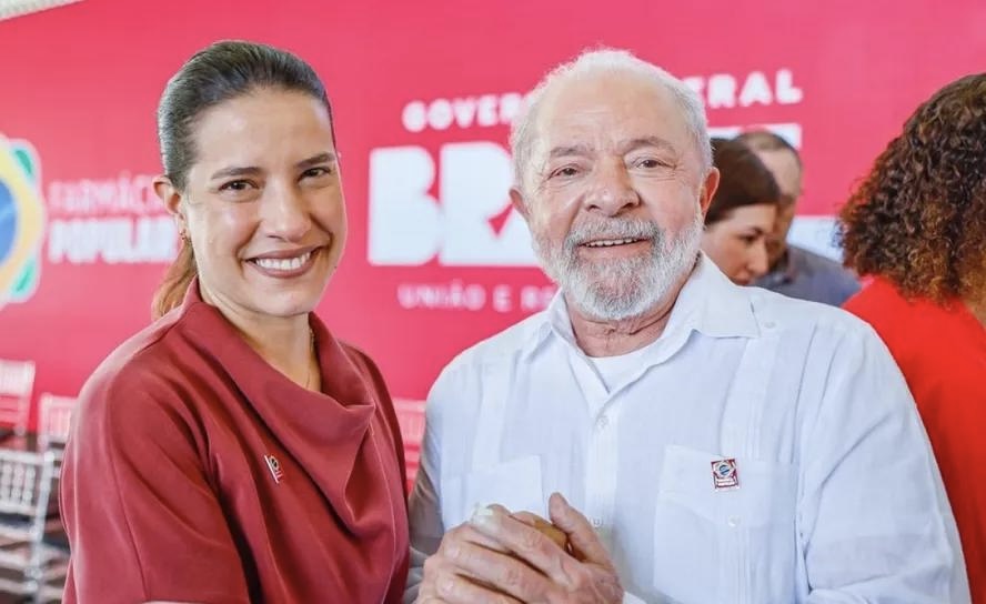 Governadora Raquel Lyra (PSD) e o presidente Lula (PT)