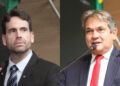 Os vereadores Eduardo Moura (Novo) e Chico Kiko (PSB) (esq. p/ dir.)