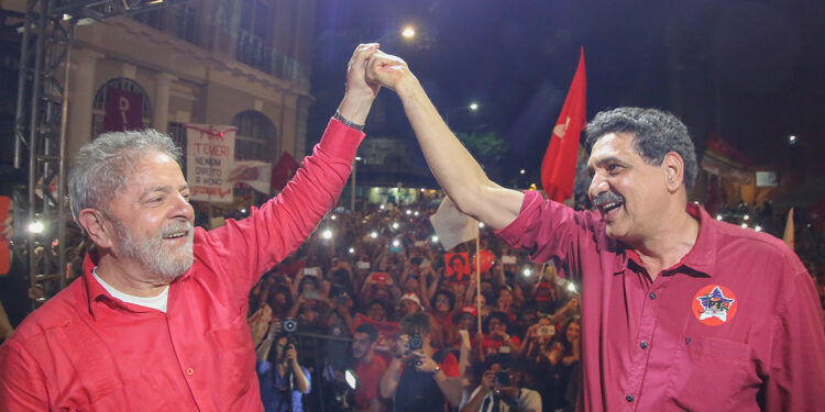 Deputado João Paulo (PT) e o presidente Lula (PT) (esq. p/ dir.)