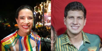 A governadora Raquel Lyra (PSD) e o prefeito João Campos (PSB) (esq. p/ dir.)