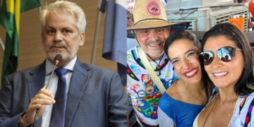 O vereador Osmar Ricardo (PT) apareceu ao lado da governadora Raquel Lyra (PSD), no Galo da Madrugada