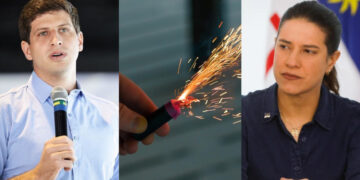 Prefeito João Campos (PSB) e a Governadora Raquel Lyra (PSD) (esq. p/ dir.)