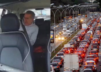 A vítima conseguiu segurar o aparelho e o ladrão fugiu do local