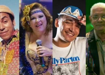 Chico Science, Nena Queiroga, João Gomes e Maestro Duda (esq. p; dir.)