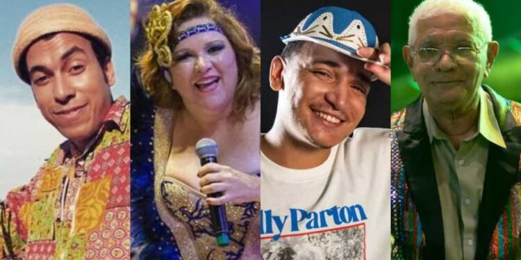 Chico Science, Nena Queiroga, João Gomes e Maestro Duda (esq. p; dir.)