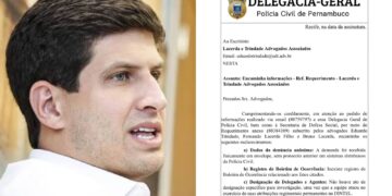 O prefeito Joao Campos (PSB) e o documento da PCPE.