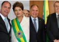 Fernando Coelho na posse de Dilma(PT), e com o ex-presidente Jair Bolsonaro (PL)