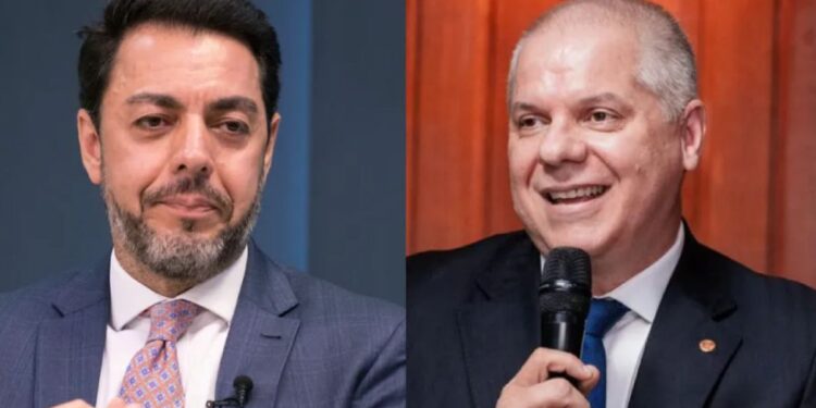 Anderson Pomini, presidente do Porto de Santos, e Alessandro Stefanutto, ex-presidente do INSS