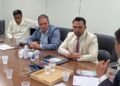 O presidente da ACS, Luiz Torres, apresenta demandas da tropa em reunião