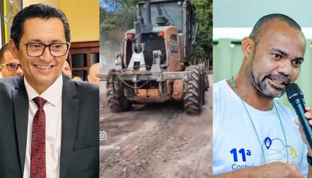 O prefeito Pité (Podemos) e o prefeito de Tamandaré, Carrapicho (Republicanos)