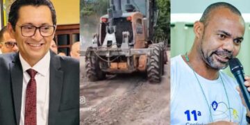 O prefeito Pité (Podemos) e o prefeito de Tamandaré, Carrapicho (Republicanos)