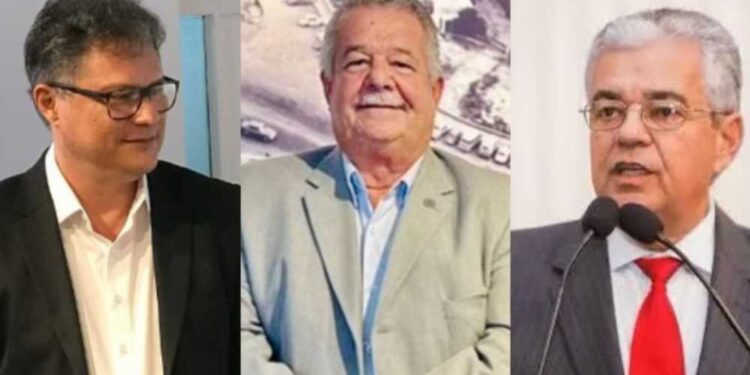 Da esq. para dir. Vladimir Lacerda, Guilherme Freitas (ao centro) e Antônio Moraes (PP)
