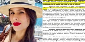 Delegada Sara Lodi denuncia precariedade em evento estadual