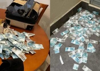 Dinheiro jogado pela janela e apreendido pela PF
