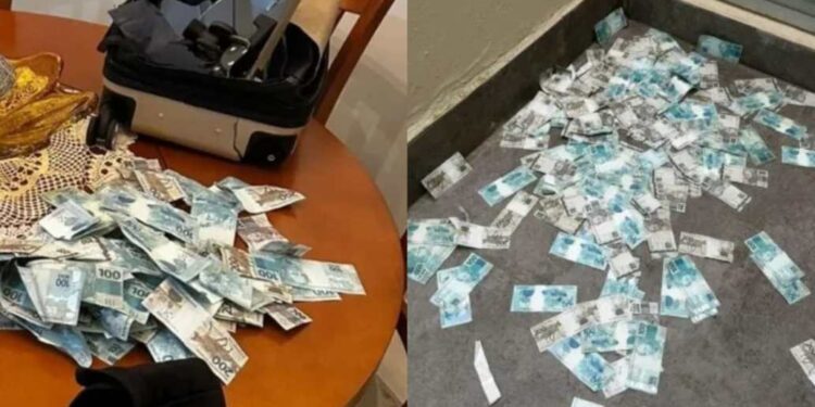 Dinheiro jogado pela janela e apreendido pela PF