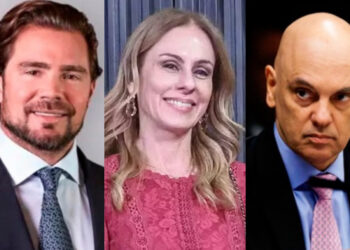 Daniel Vorcaro, o ministro Alexandre de Moraes, e a advogada Viviane Barci