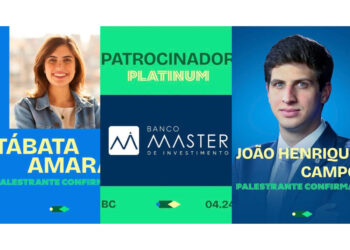 Tábata e Campos participaram de evento patrocinado pelo Banco Master