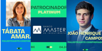 Tábata e Campos participaram de evento patrocinado pelo Banco Master
