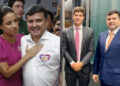 Eduardo da Fonte ao lado de Raquel Lyra (PSD) e João Campos (PSB)