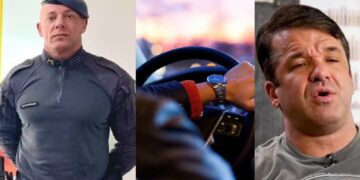 O capitão Daniel Tonon Cossani e Thiago Brennand