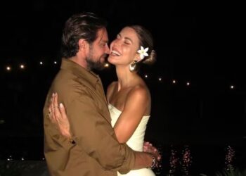 O banqueiro Daniel Vorcaro e sua ex-namorada Martha Graeff.