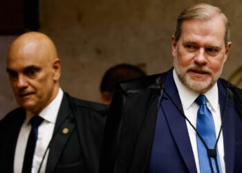 Os ministro do STF Alexandre de Moraes e Dias Toffoli