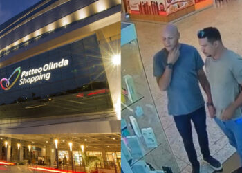 Os suspeitos arrombaram a vitrine utilizando uma chave mestre