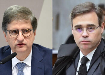 O procurador-geral da República, Paulo Gonet, e ministro André Mendonça (esq. p/ dir.)