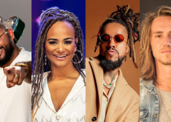 Entre os confirmados estão Dudu Nobre, Luciana Mello, Rael e Vitor Kley (esq. p/ dir.)