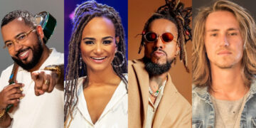 Entre os confirmados estão Dudu Nobre, Luciana Mello, Rael e Vitor Kley (esq. p/ dir.)