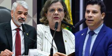 Humberto Costa (PT), Teresa Leitão (PT) e Carlos Veras (PT) (esq. p/ dir)